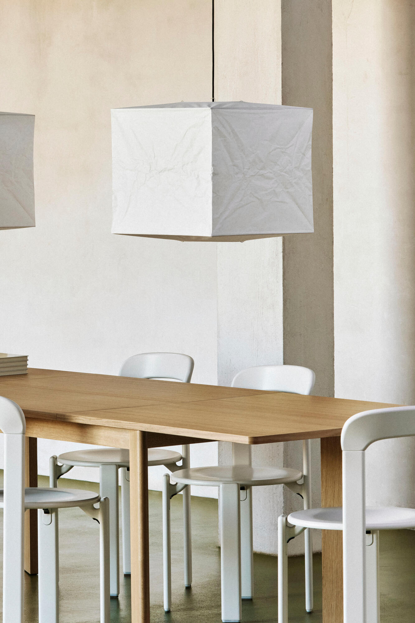 Cube rispapirlampeskærm – Classic White